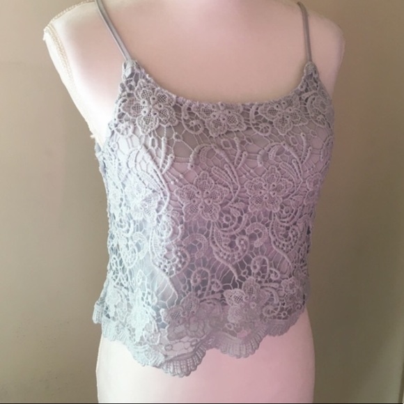 Urban Outfitters Lace Blue Top - Picture 2 of 4